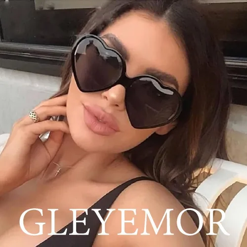 Vista 4 de Gleyemor Gafas de sol polarizadas en forma de corazón para mujer, gafas de moda, accesorios de moda