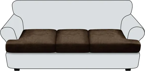 Vista 127 de Funda de cojín para sofá con aspecto de cuero, 1 unidad, elástica, para sala de estar, funda de cojín individual para sofá, protector de asiento