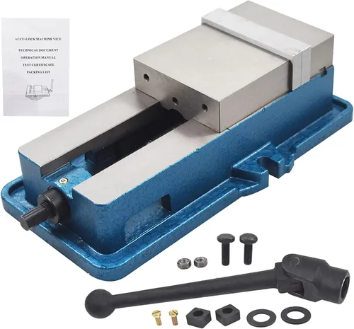 Vista 7 de 3In x 2.95In CNC Fresadora Tornillo de banco de bloqueo de tornillo de banco, sin tornillo de abrazadera base, sujeción de alta precisión