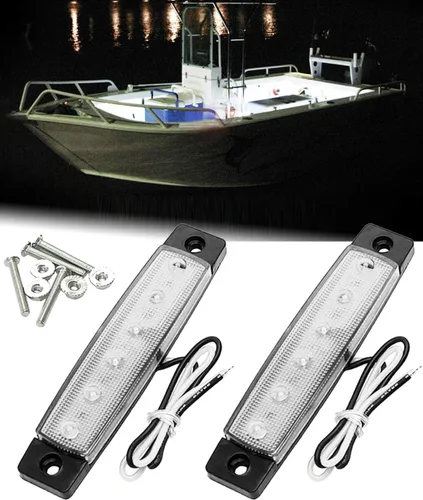 Vista 14 de Shangyuan Luces marinas para barco, luces interiores LED utilitarias para cubierta de cortesía, luz de cabina de popa de popa de 12 V, luces marinas