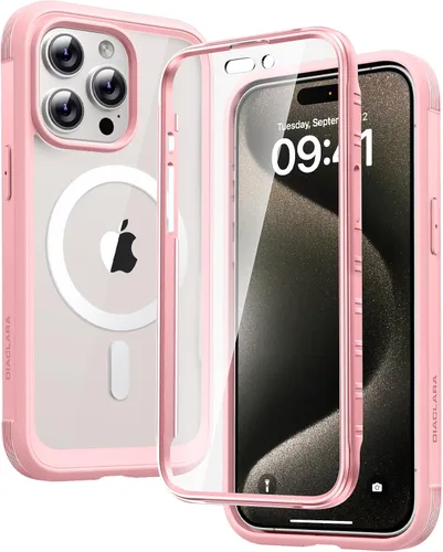 Vista 227 de Carcasa Diaclara diseñada para iPhone 12/12 Pro, carcasa completa resistente con protector de pantalla táctil y antiarañazos integrado, carcasa