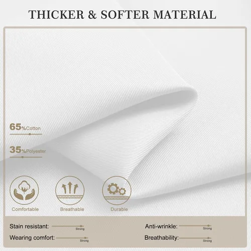 Vista 2 de yotache Juego de delantal y sombrero de chef y delantal de cocina para adultos, disfraz de panadero blanco ajustable para hombres y mujeres, 1 juego