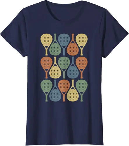 Vista 40 de Vintage Retro Padel Camiseta de Padel Sports Lover