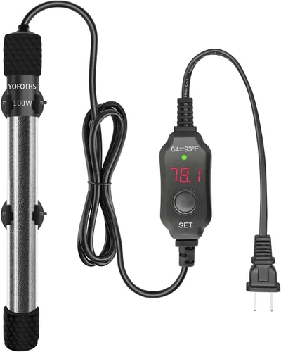 Vista 7 de YOFOTHS Mini calentador ajustable para acuario de 0.5/1/2/3 galones, sumergible, calentador de pecera pequeño, 10 W/20 W/30 W, termostato