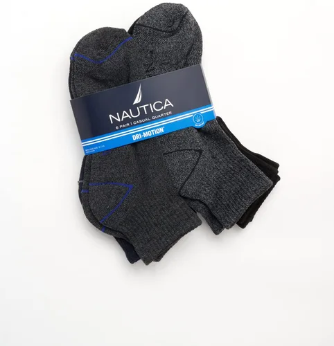 Vista 2 de Nautica Calcetines de rendimiento para hombre con comodidad acolchada paquete de 6