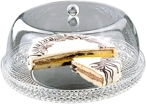 Vista 2 de Juego de platos para pasteles con cúpula de 12 pulgadas (acrílico)