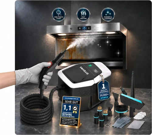 Vista 10 de C4A Steam Cleaner【Industry No.1 Handheld Steam Control】105°C+ High-Temperature Steam Cleaner【Direct Start/Stop from Steam Gun】Easy One-Hand Black