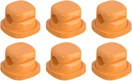 Vista 8 de Paquete de 6 organizadores de cables, clips magnéticos para organizar cables, organizador de cables magnéticos, soporte de almacenamiento con Negro