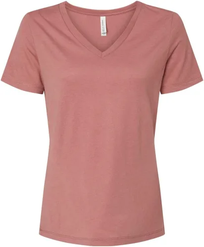 Vista 23 de Camiseta cuello en V relajada de BELLA + CANVAS Asfalto