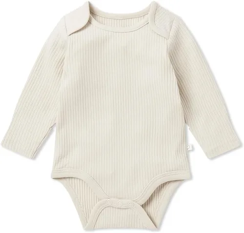 Vista 17 de MORI Body unisex de manga larga para bebé de viscosa de bambú y algodón orgánico, cómodo mameluco para niños y niñas