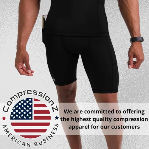 Vista 6 de Compression Shorts Men Performance Baselayer Athletic, Running, Biking All Sports Men's Underwear for Workout