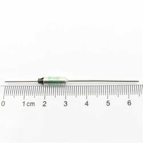 Vista 2 de 10pcs Thermal Fuse SF129E 133C 133 Celsius Degree TF Cutoff 10A 250V Axial Lead Links SF Temperature