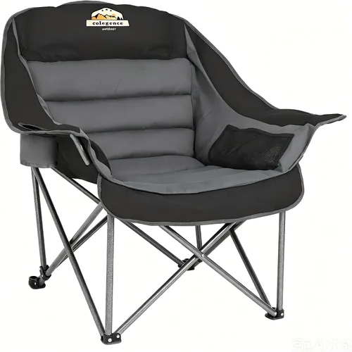 Vista 11 de Colegence Juego de 2 Sillas de Camping Acolchadas XL de Gran Tamaño, Sillas de Césped Anchas de Servicio Pesado, Soportan 450 LBS, Silla de Camping