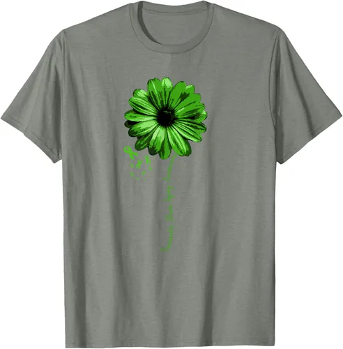 Vista 26 de Camiseta de conciencia de lesiones cerebrales traumáticas con cinta verde guerrero, Negro, S