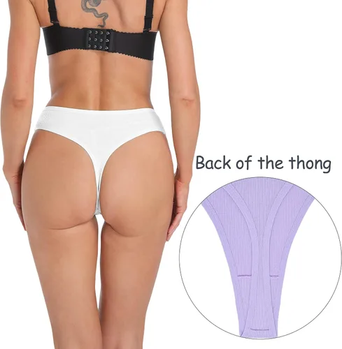 Vista 6 de Umiehary Bragas deportivas elásticas de algodón y nailon de cintura alta para mujer ropa interior transpirable talla regular y grande