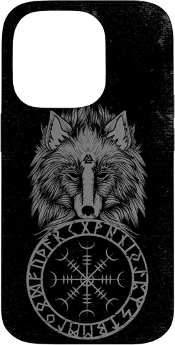 Vista 17 de Viking Aegishjalmur Runes Fenrir Odin Helm of Awe Phone Case for iPhone 17