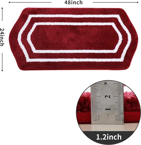 Vista 2 de COSY HOMEER Juego de toallas de baño extragruesas, antideslizantes, felpa suave, 100% poliéster fuerte, absorbente de agua para sala de estar, baño