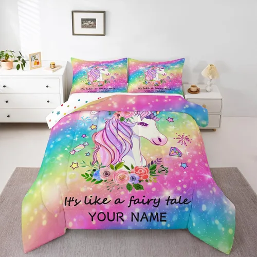 Vista 11 de Juego de ropa de cama personalizado con lentejuelas negras y doradas, tamaño individual, edredón de corazón dorado con purpurina para mujeres