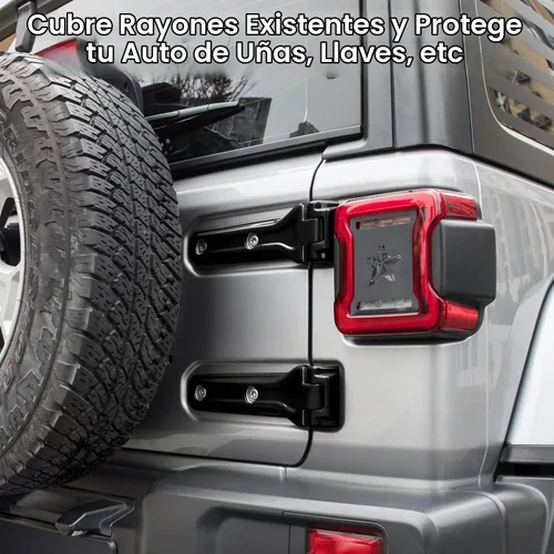 Vista 8 de Cubierta de bisagra para compuerta trasera de Jeep Wrangler JL JLU, accesorios de decoración exterior - 2018-2024, 2 puertas y 4 puertas, cubierta