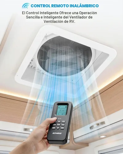 Vista 3 de Kohree Ventilador de ventilación de RV, 14x14, todo en uno, de lujo