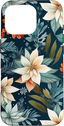 Vista 20 de iPhone 16 Aesthetic Christmas Floral Pattern Winter Flower Girl Women Case