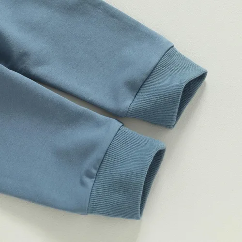 Vista 5 de Conjunto de sudadera con capucha y pantalones de manga larga para bebé niño y niño, 2 piezas, ropa de otoño