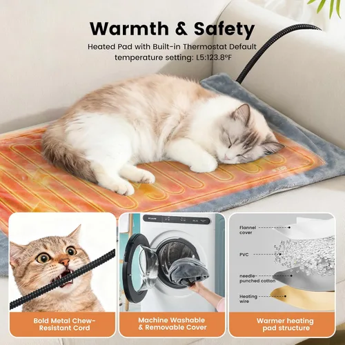 Vista 8 de Casa plegable extragrande para gatos, con marco de metal, aislada, impermeable, refugio para gatos callejeros con puerta de escape, refugio cálido