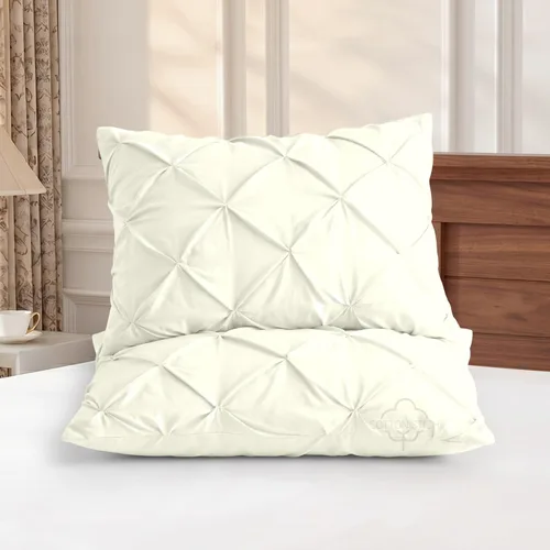 Vista 14 de COTTON STICH™ Juego de 2 fundas de almohada plisadas estándar de 20 x 26 pulgadas, algodón fresco suave y natural, fundas de almohada decorativas