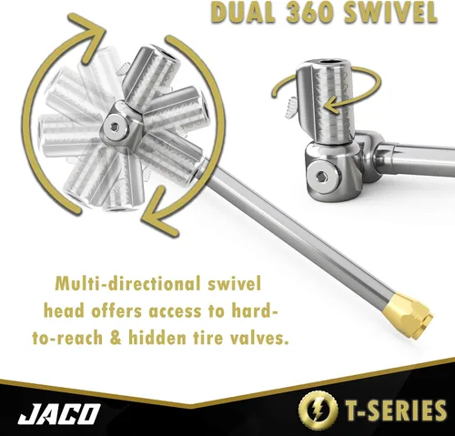 Vista 4 de JACO Lightning T-Series Portabrocas de aire para neumáticos - 1/4" F-NPT (Flujo abierto)