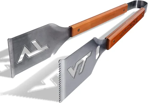 Vista 60 de YouTheFan NCAA Grill-A-Tong - Pinzas para barbacoa de acero inoxidable cortadas con láser