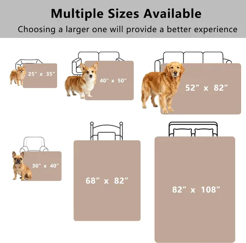 Vista 6 de Manta impermeable para perros pequeños, a prueba de fugas, manta reversible para sofá, cama, protector de muebles lavable a máquina, 25 x 35