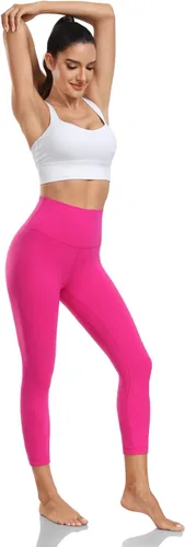 Vista 5 de HeyNuts Yoga Pro - Leggings capri de yoga para mujer, cintura alta, para entrenamiento, atléticos, de compresión, pantalones de yoga de 21 pulgadas