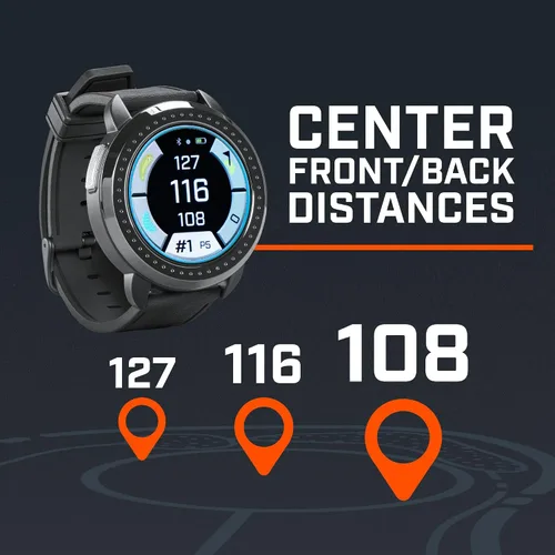 Vista 2 de Bushnell Golf iON Elite GPS Watch – Color Touchscreen, Slope‑Adjusted Yardages, 38,000+ Courses, Shot Tracker, USB‑C, Magnetic Charger