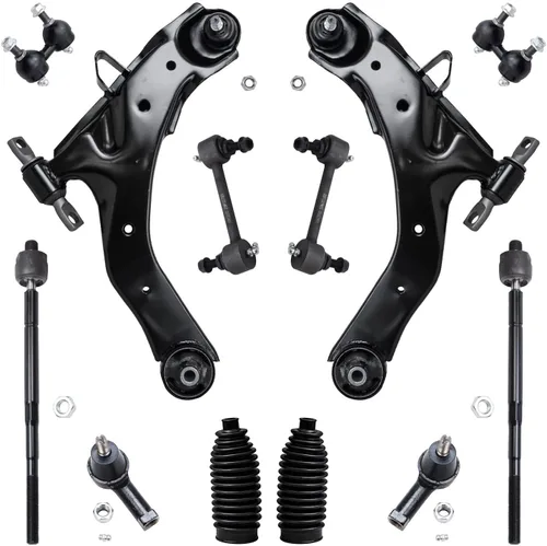 Vista 90 de Detroit Axle - Kit de extremo de 12 piezas para Ford Explorer Mercury Mountaineer 1998-2001 1999 2000, 2 brazos de control delanteros superiores