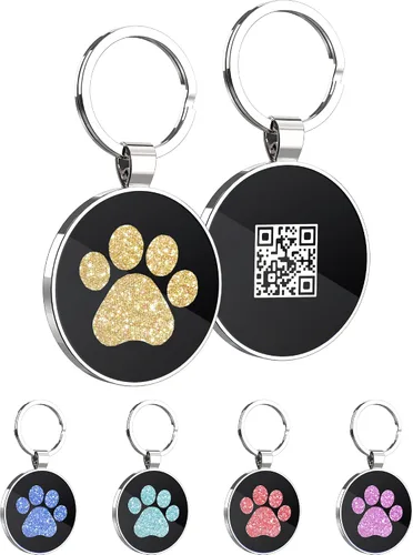 Vista 9 de Etiquetas de perro QR personalizadas para mascotas, etiquetas de identificación de código QR, etiquetas de identificación de mascotas inteligentes