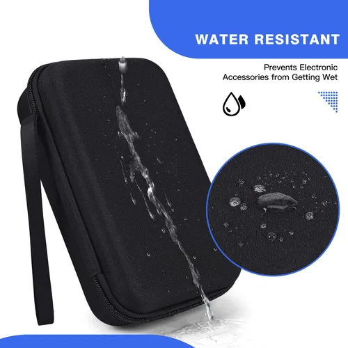 Vista 2 de Estuche organizador electrónico de viaje rígido para adaptadores de carga de MacBook, cables, banco de energía, ratón mágico Apple, lápiz Apple