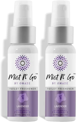 Vista 56 de Mist N' Go by Omaze - Aerosol de Baño de Viaje para Inodoro Eliminador de Olores - Aerosol de Inodoro de Viaje para Ambientador de Aire de Baño
