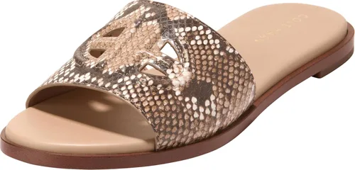 Vista 8 de Cole Haan Sandalias Flynn Logo Slide para mujer Cuero negro