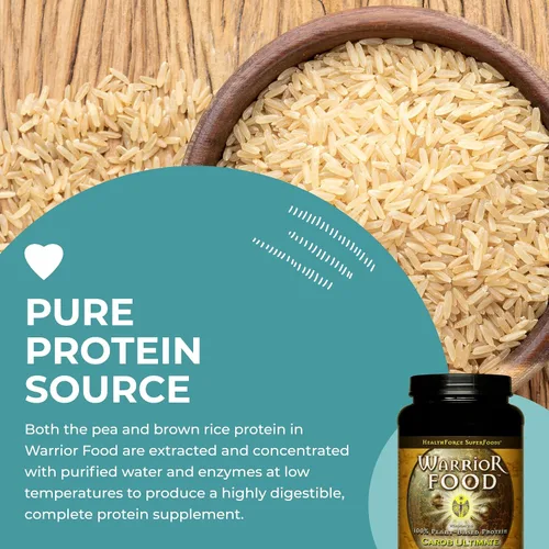 Vista 5 de HealthForce Superfoods Warrior Food Protien Polvo - Sabor Algarrobo - 35.27 oz