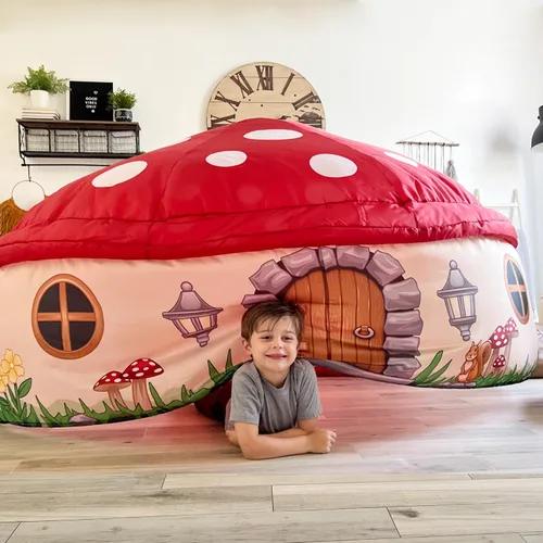 Vista 6 de El Original Patentado AirFort - Construye Un Fuerte en 30 Segundos, Fuerte Inflable para Niños, Tienda de Juego para 3-14 Años, Un Playhouse Donde