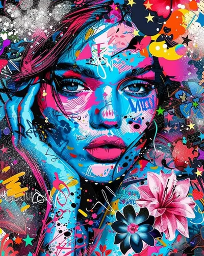 Vista 35 de Kits de pintura de diamantes 5D para adultos, Terror Girl Taladro completo, punto de cruz de diamante redondo, no hables, pintura de diamantes por