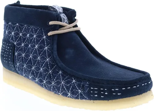 Vista 42 de Clarks Wallabee Chukka Botas para hombre cera de abeja cuero