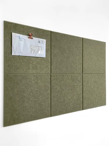 Vista 59 de Tabla de corcho alternativa de 24 x 36 pulgadas, paquete de 6 azulejos de pared de fieltro con pestañas adhesivas extraíbles seguras, tableros