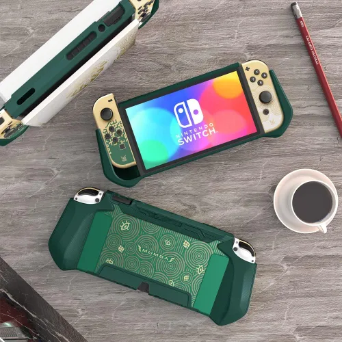 Vista 8 de Mumba Dockable Case for Nintendo Switch OLED 2021, Blade Series TPU Grip Protective Cover Accessories Compatible with Nintendo Switch OLED 7 Inch