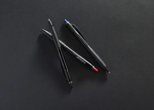 Vista 3 de linc Pentonic BR-T - Bolígrafo retráctil, 12 unidades, tinta negra, punta fina de 0.028 in, escritura suave para diario, oficina y escuela (PEN12120)