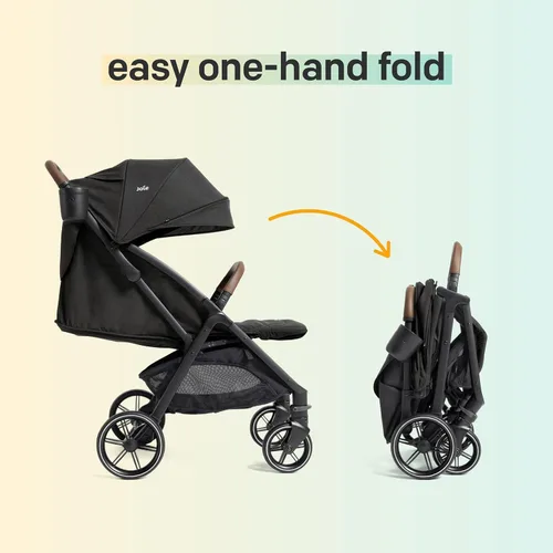 Vista 4 de Joie Nutmeg - Cochecito de viaje compacto, ligero, con plegado con una sola mano, reclinable, multiposición, para recién nacidos a niños pequeños
