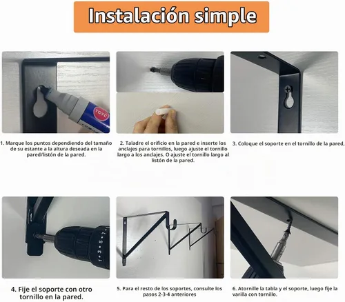 Vista 3 de Soportes de barra de armario resistentes y estantes para colgar ropa, soporte de poste negro, paquete de 3