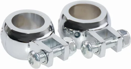 Vista 2 de 1.260 in 1-14" CNC Billet Crash Bar Protector de motor Pinza de pie Abrazaderas Soportes para Bobber Chopper Cafe Racer ATV UTV Scooter Plata