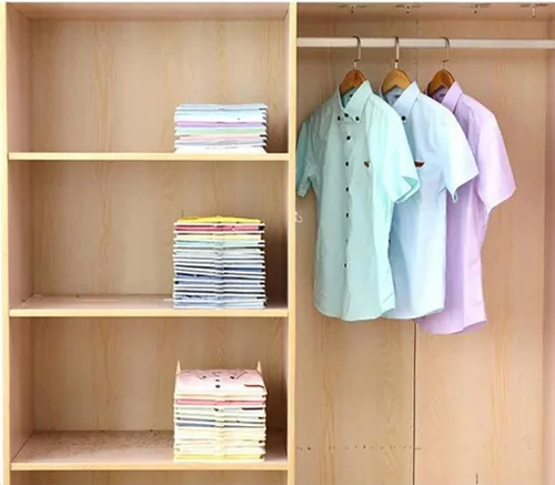 Vista 6 de Zerodis Tabla plegable para camisas, tabla plegable para camisetas, tabla plegable de plástico, carpeta de lavandería, herramienta de almacenamiento