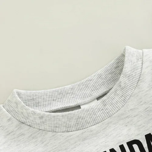 Vista 5 de Chloefairy Sudadera para bebé niño y niña los domingos con texto en inglés We Watch Football with Daddy, camiseta para mamá, camiseta de otoño